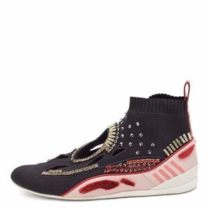 NEW Valentino Garvani Beaded Detail Sock Sneakers Size 35